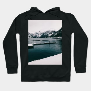 Norwegian Fjord and Surrounding Moutains on Cold Winter Day Hoodie